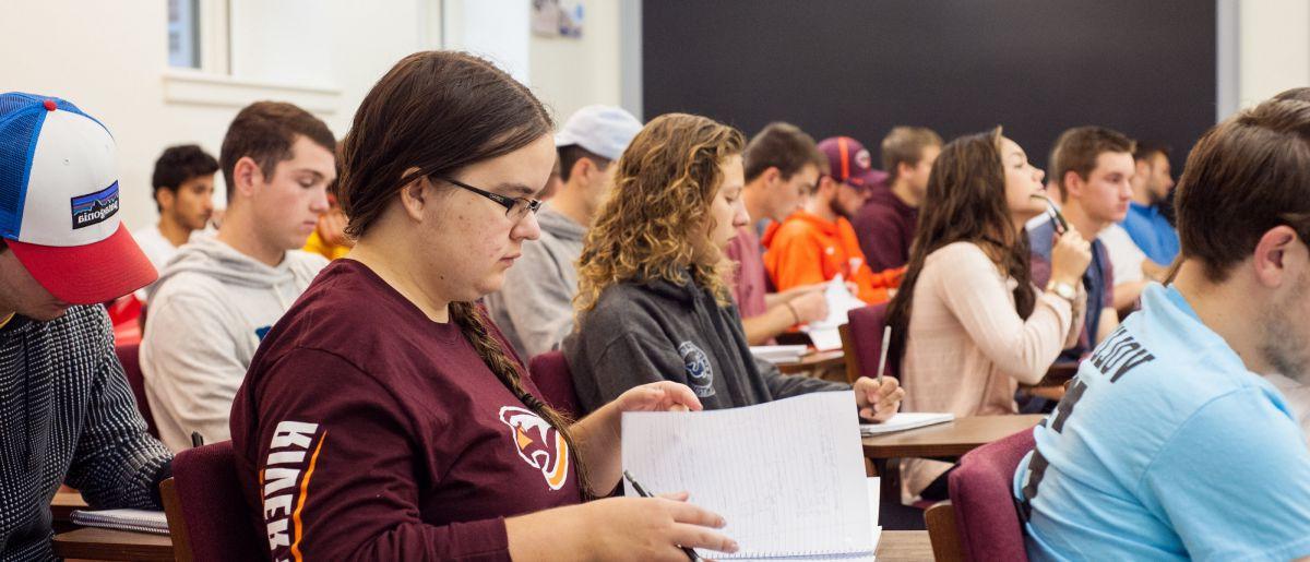 Image of students in class at Susquehanna University.
